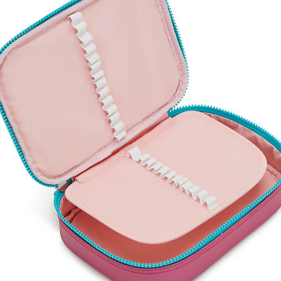 Kipling 100 Pens Metallic Case Tassen Roze | BE 1888IL